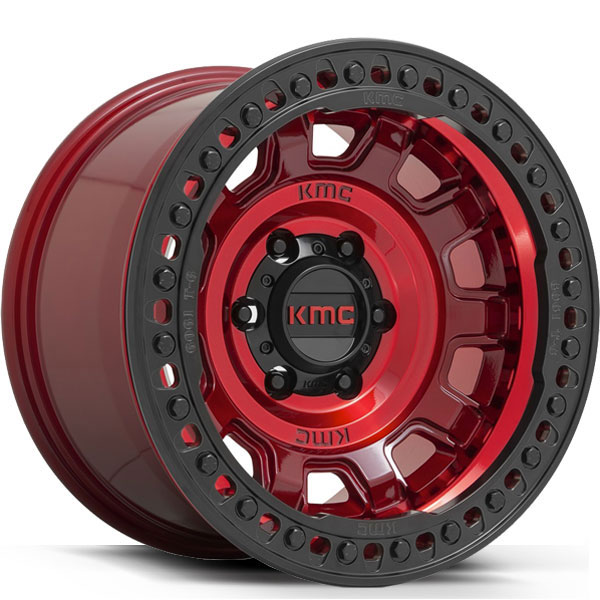 KMC KM236 Tank Beadlock Candy Red